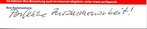 Perfekte Zusammenarbeit!