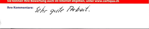 sehr gute Arbeit.