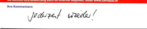 jederzeit wieder!