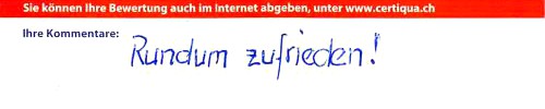 rundum zufrieden!
