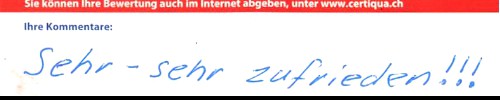 Sehr- sehr zufrieden!!