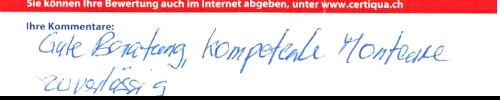 gute Beratung, kompetente Monteure, zuverlässig.