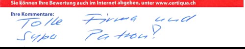 tolle Firma und super Patron!