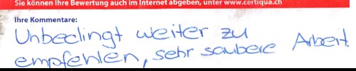 Unbedingt weiter zu empfehlen, sehr saubere Arbeit.
