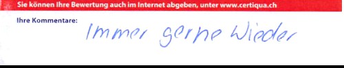 Handgeschriebene Bewertung von Scheffmacher AG