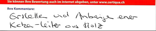 erstellen und anbringen einer Katzen-Leiter aus Holz